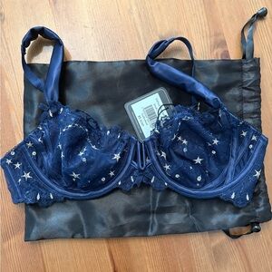 Lil underwear Midnight Blue Starry Lace Bra